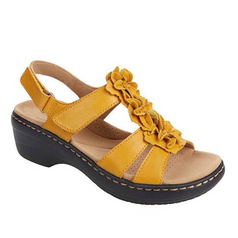 Summer Sandals Women  Flower Wedge Platform Orthopedics Shoes Retro Rome Casual Comfortable Peep Toe Sandalias De Mujer