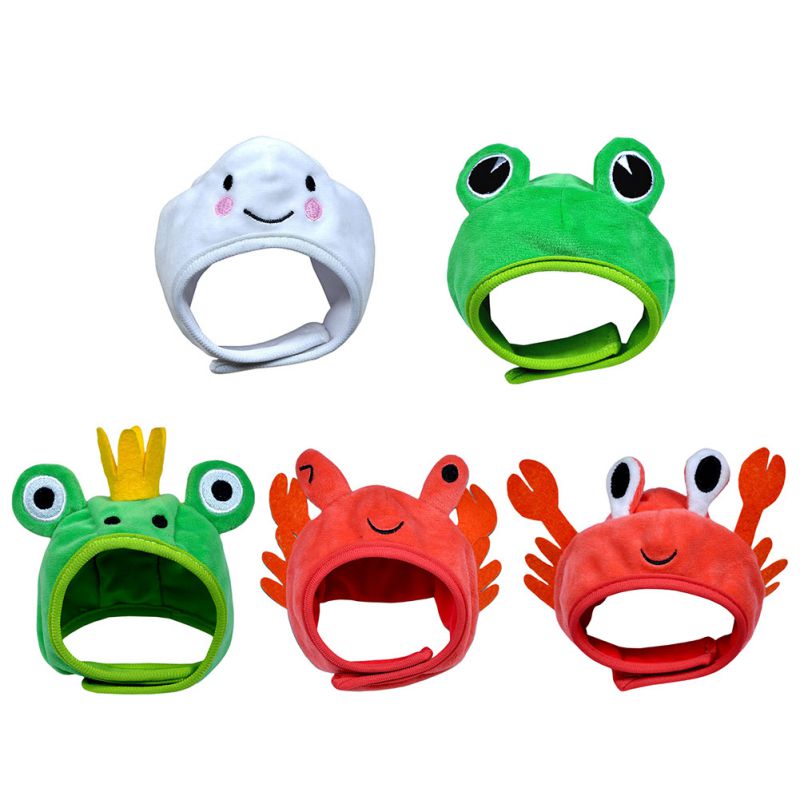 Funny Hat for Cat Crab frog Dress Up Costume Pet Hat  Cosplay Warm Headwear Dogs Hats Puppy Cat Accessories