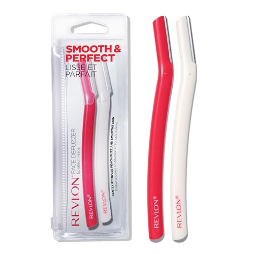 Revlon Face Defuzzers, Hair Removal & Dermaplaning Blade, Beauty Stocking Stuffers, Stainless Steel (Pack of 2)